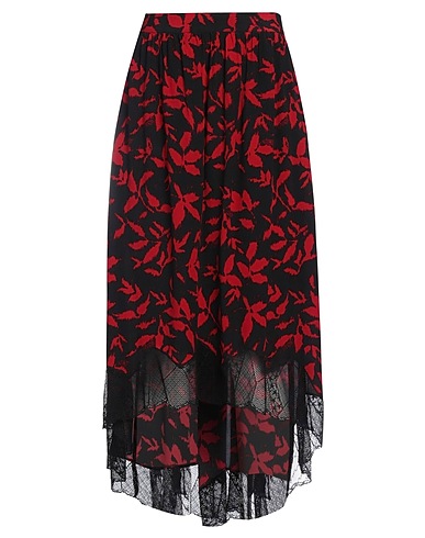 ZADIG&VOLTAIRE Midi skirt Red 100% Viscose, Polyamide, Elastane