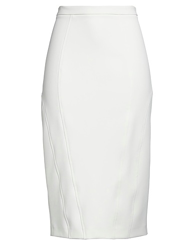PINKO Gonna midi Bianco 96% Poliestere, 4% Elastan