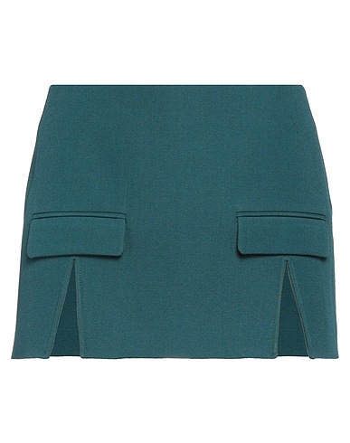 DION LEE Mini skirt Deep teal 55% Polyester, 45% Wool