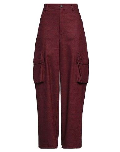 PINKO Casual trouser Burgundy 45% Polyester, 24% Acrylic, 21% Wool, 8% Viscose, 2% Elastane
