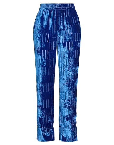 OFF-WHITE™ Casual trouser Blue 79% Viscose, 21% Silk