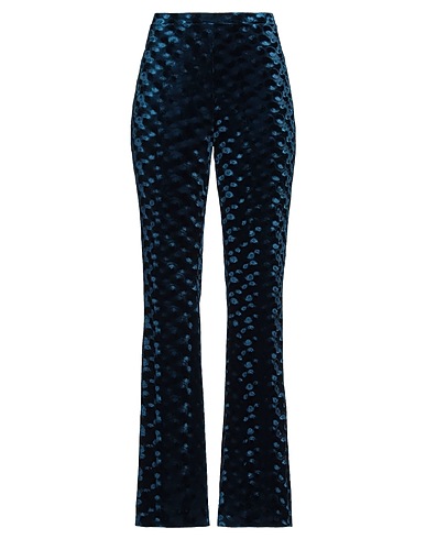 DIANE VON FURSTENBERG Casual trouser Deep teal 93% Polyester, 7% Elastane