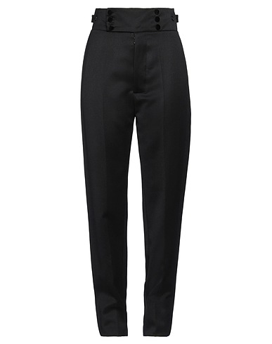 MAISON MARGIELA Casual pants Black 100% Wool, Viscose, Cotton