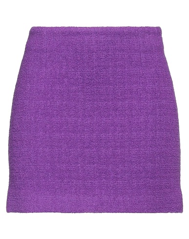TAGLIATORE 02-05 Mini skirt Purple 90% Virgin Wool, 10% Polyamide