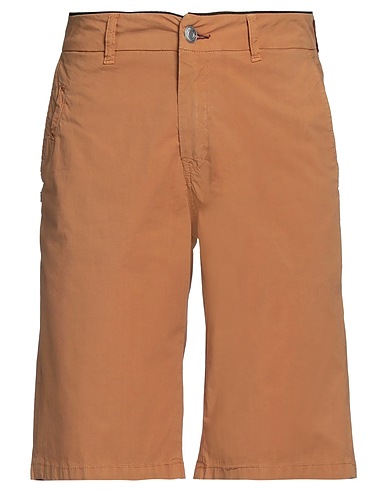 GREY DANIELE ALESSANDRINI Shorts & Bermuda Cammello 98% Cotone, 2% Elastan