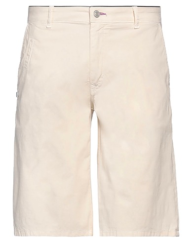 GREY DANIELE ALESSANDRINI Shorts & Bermuda Beige 98% Cotton, 2% Elastane