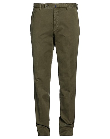 INCOTEX Casual trouser Military green 98% Cotton, 2% Elastane