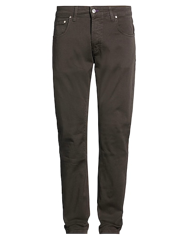 GREY DANIELE ALESSANDRINI Повседневные брюки Тёмно-коричневый 97% Хлопок, 3% Эластан