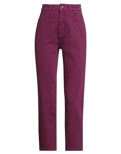 PATRIZIA PEPE Denim pants Plum 100% Cotton
