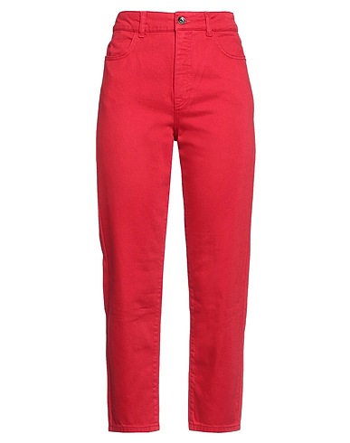 PATRIZIA PEPE Pantaloni jeans Rosso 100% Cotone