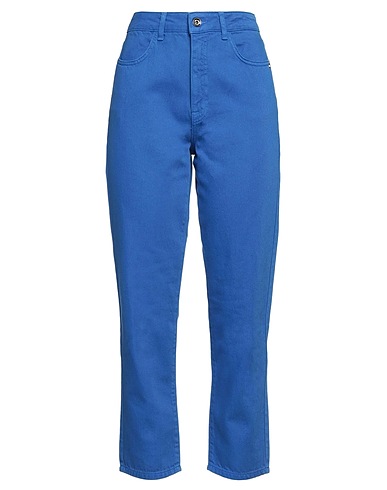 PATRIZIA PEPE Denim trousers Bright blue 100% Cotton