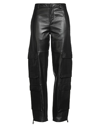 DONDUP Casual trouser Black 100% Lambskin