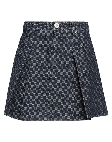 BALMAIN Denim skirt Blue 100% Cotton