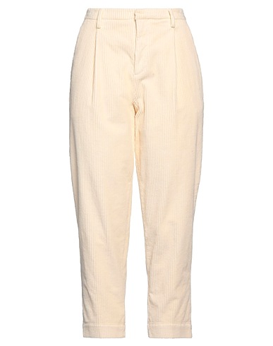 ROŸ ROGER'S Casual trouser Ivory 97% Cotton, 3% Elastane