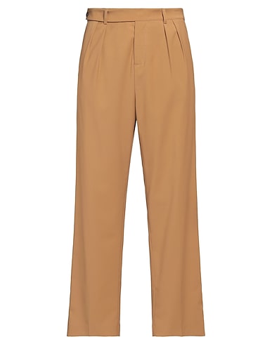 DANIELE ALESSANDRINI HOMME Casual pants Camel 69% Polyester, 29% Viscose, 2% Elastane