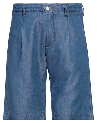 DANIELE ALESSANDRINI HOMME Denim shorts 98% Cotton, 2% Elastane