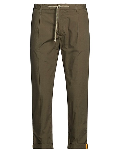DANIELE ALESSANDRINI HOMME Casual trouser VERDE MILITARE 100% Cotton