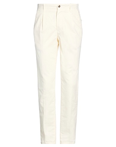 INCOTEX Casual trouser INCOTEX SLACKS BY SLOWEAR Cream 96% Cotton, 4% Elastane