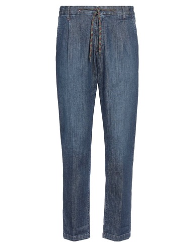 DANIELE ALESSANDRINI HOMME Denim trousers Blue 98% Cotton, 2% Elastane