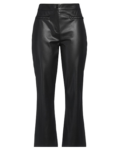 LIU •JO Casual trouser Black 100% Polyester, Polyurethane resin