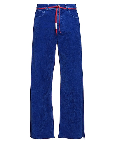 MARNI Прямой крой 72% Хлопок, 19% Акрил, 8% Вискоза, 1% Эластан, Телячья кожа