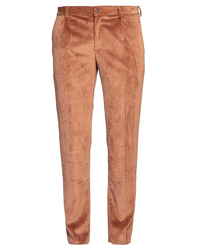 DANIELE ALESSANDRINI HOMME Casual pants Camel 85% Polyester, 12% Polyamide, 3% Elastane