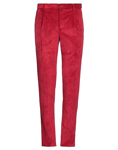 DANIELE ALESSANDRINI HOMME Casual trouser Burgundy 85% Polyester, 12% Polyamide, 3% Elastane