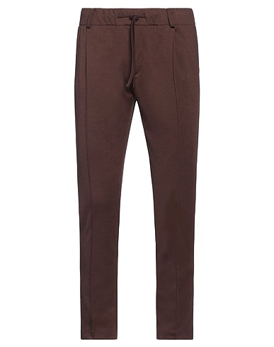 GREY DANIELE ALESSANDRINI Casual pants Chocolate brown 77% Polyester, 18% Viscose, 5% Elastane