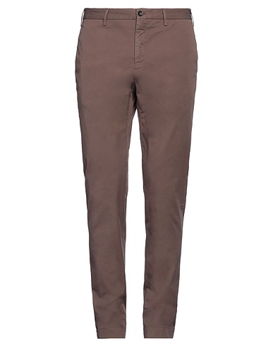 INCOTEX Casual pants Dark brown 97% Cotton, 3% Elastane