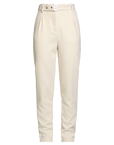 BLUGIRL Casual trouser Cream 63% Polyester, 32% Viscose, 5% Elastane