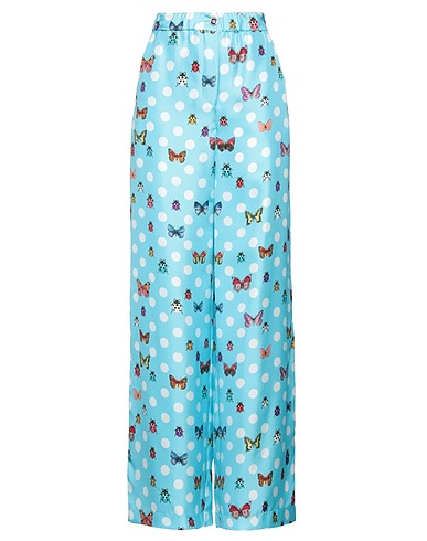 VERSACE Casual trouser Sky blue 100% Silk