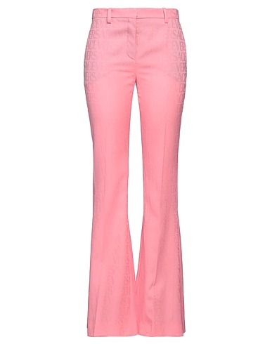 VERSACE Casual pants Pink 100% Virgin Wool