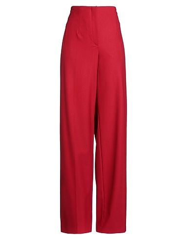 ALBERTA FERRETTI Casual pants Red 96% Virgin Wool, 4% Elastane