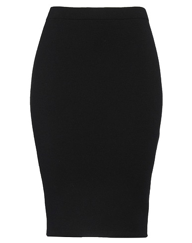 SAINT LAURENT Midi-Rock Schwarz 93% Wolle, 5% Polyamid, 2% Recyceltes Elastan