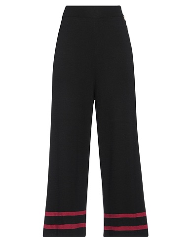 GAI MATTIOLO Casual pants Black 63% Viscose, 25% Merino Wool, 9% Polyamide, 3% Elastane