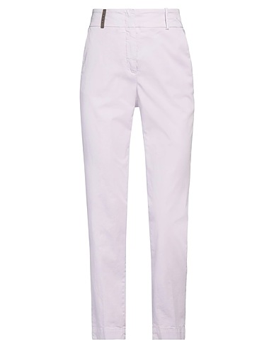 PESERICO Casual trouser Lilac 97% Cotton, 3% Elastane