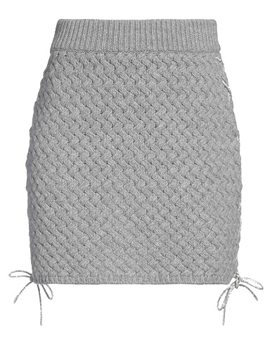 GIUSEPPE DI MORABITO Mini skirt Grey 90% Merino Wool, 10% Cashmere