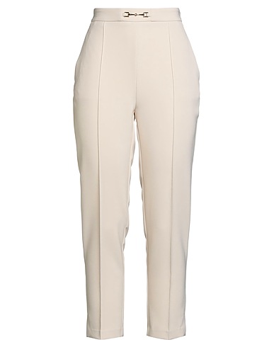 ELISABETTA FRANCHI Pantalone 1 ESSENTIALS Panna 91% Poliestere, 9% Elastan
