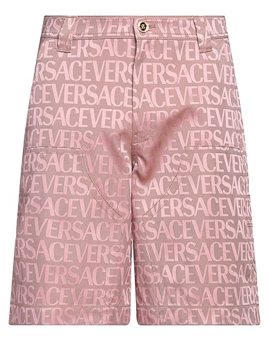 VERSACE Shorts & Bermuda Pink 60% Polyester, 40% Cotton, Calfskin