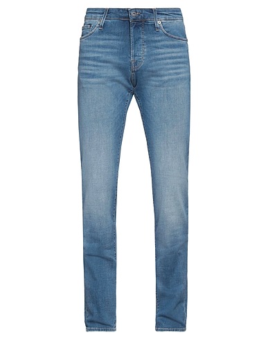 JACK & JONES Denim pants Blue 57% Cotton, 30% Organic cotton, 6% Elastomultiester, 5% Recycled cotton, 2% Elastane