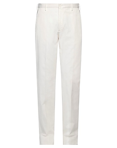 INCOTEX Casual trouser Off white 98% Cotton, 2% Elastane