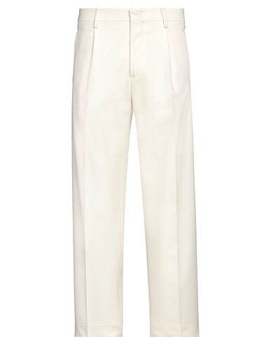 INCOTEX Casual pants Ivory 100% Virgin Wool