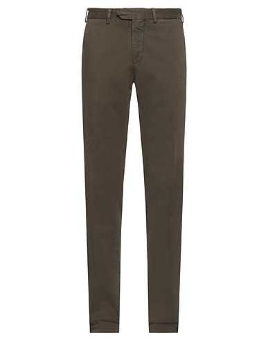 MARTIN CALDWELL Casual pants Military green 98% Cotton, 2% Elastane