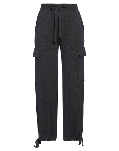 P.A.R.O.S.H. Casual trouser Grey 75% Wool, 15% Cashmere, 10% Elastane