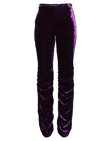 GUCCI Casual trouser Purple 100% Viscose, Lambskin