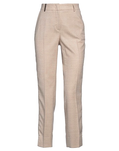 PESERICO Casual trouser Sand 92% Virgin Wool, 4% Polyamide, 3% Polyester, 1% Elastane