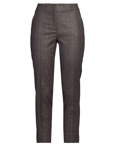 PESERICO Casual pants ICON 4718 Dark brown 92% Virgin Wool, 4% Polyamide, 3% Polyester, 1% Elastane