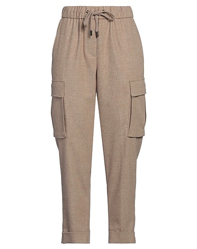 PESERICO Casual pants Beige 39% Wool, 33% Polyester, 14% Viscose, 13% Polyamide, 1% Elastane