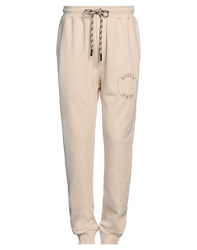 GAëLLE Paris Casual trouser Cream 100% Cotton, Elastane