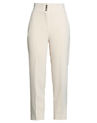 NENETTE Casual trouser Cream 92% Polyester, 8% Elastane